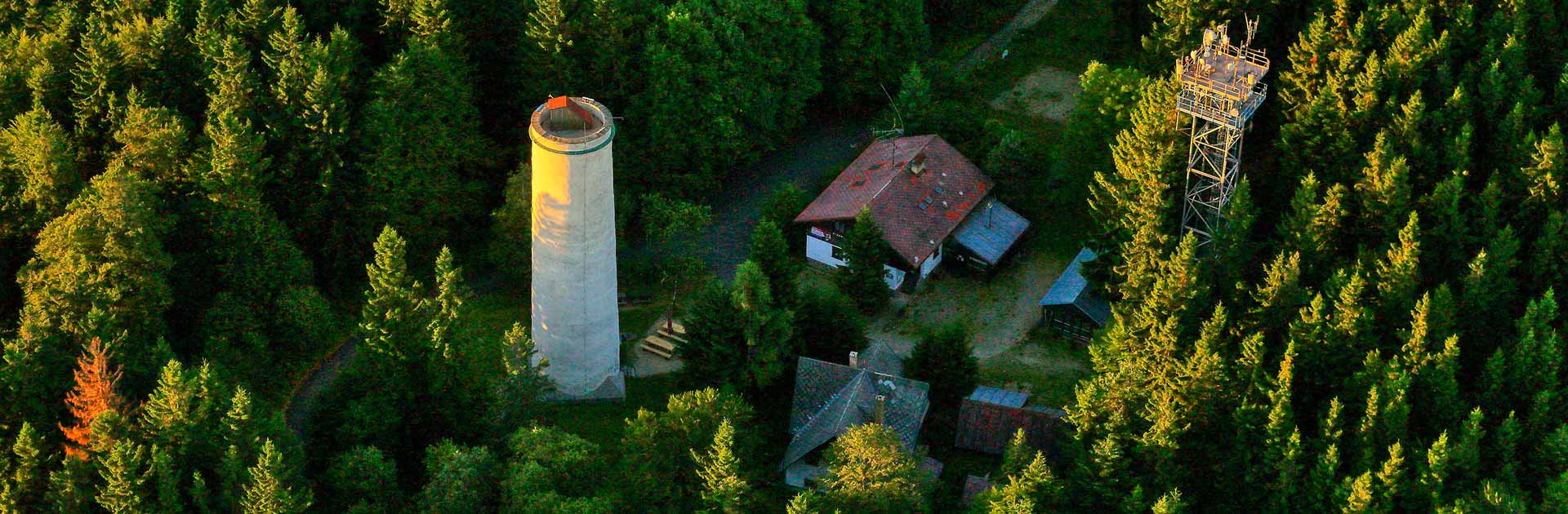 Rozhledna Javorník, letecký pohled, foto: Libor Sváček